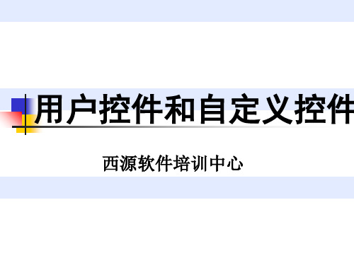 第四讲用户控件和自定义控件ppt课件-PPT文档资料