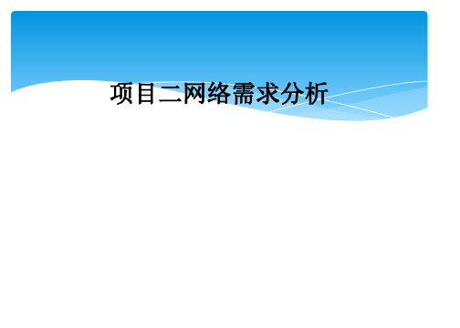 项目二网络需求分析