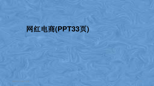 网红电商(PPT33页)