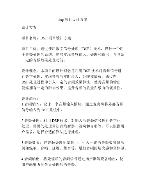 dsp项目设计方案