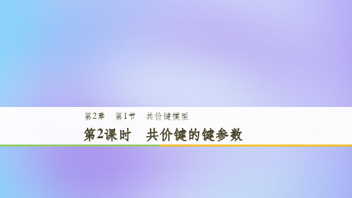 201X_201X版高中化学第2章化学键与分子间作用力第1节共价键模型第2课时鲁科版选修3