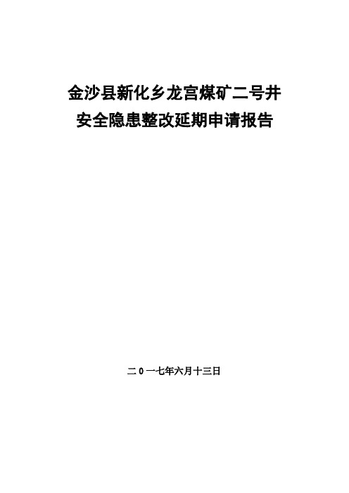 延期整改申请报告