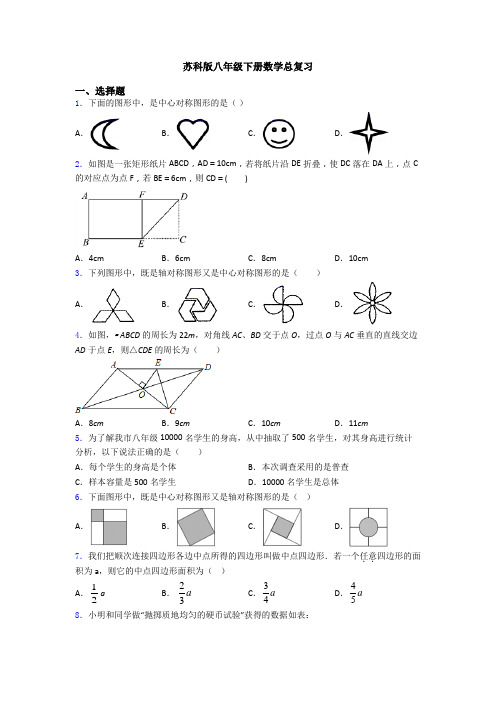 苏科版八年级下册数学总复习