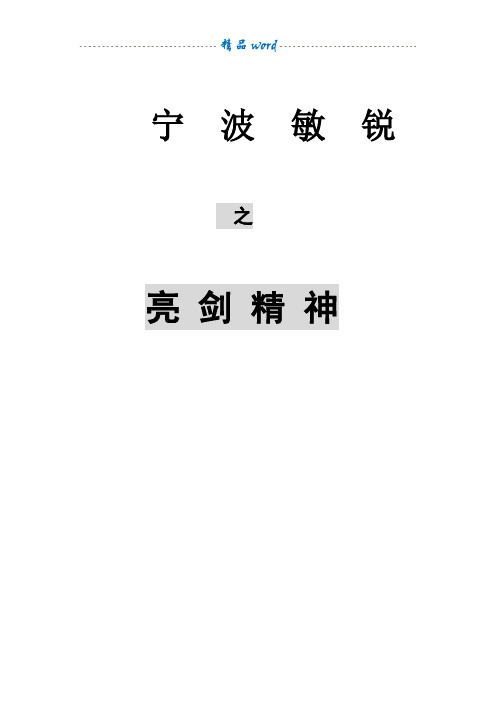 亮剑精神