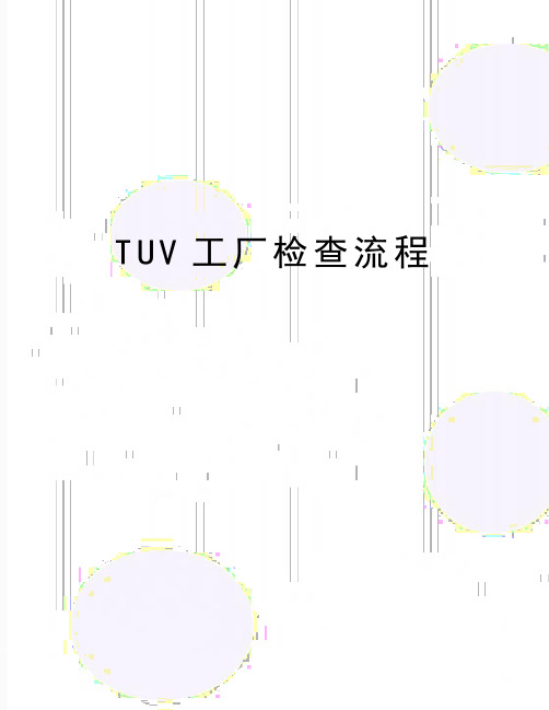 最新TUV工厂检查流程