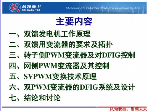 双馈风力发电机双PWM变换器控制及实现