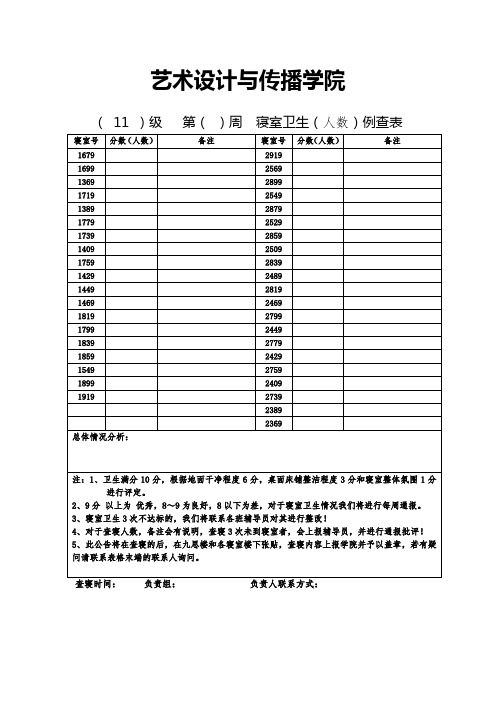 11纪检部工作表(空表)