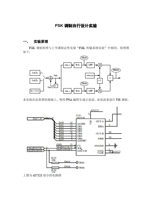 通信原理实验报告FSK调制自行设计实验