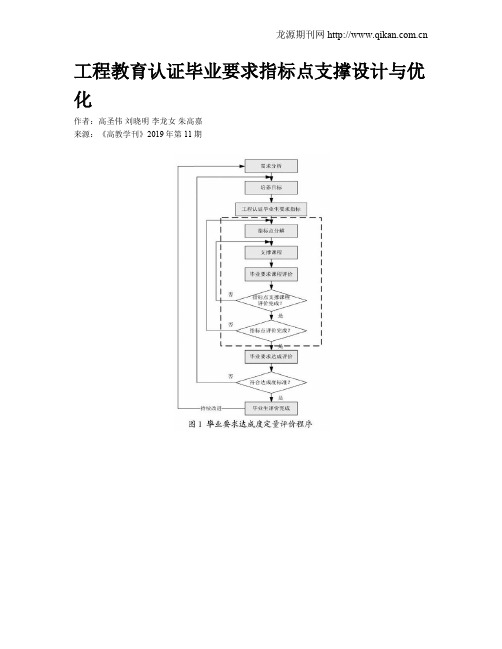 工程教育认证毕业要求指标点支撑设计与优化