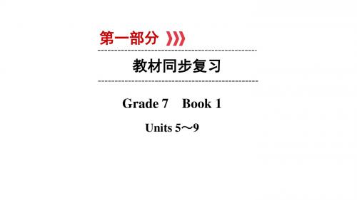 人教版英语江西中考新突破课件Grade7Book1Units5～9