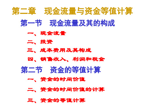 第二章现金流量的构成与等值计算.