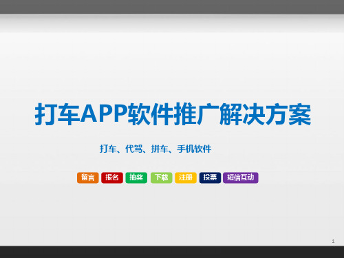 打车app软件推广解决方案PPT课件