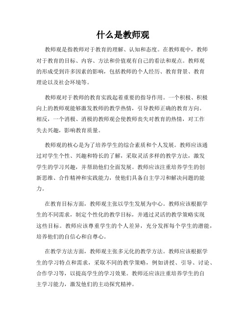 什么是教师观