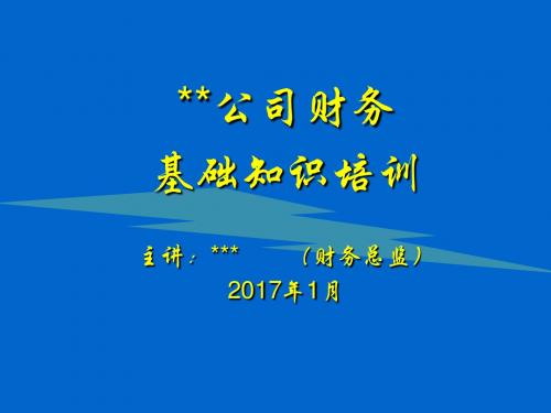 公司(单位)财务基础知识培训.ppt