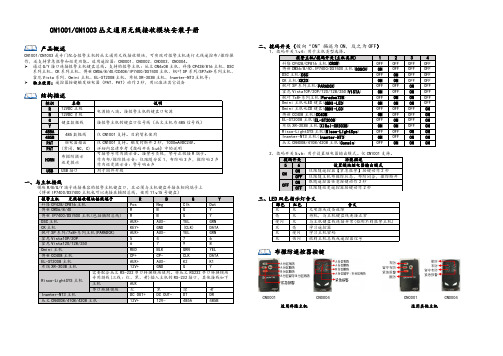 CN1001CN1003丛文通用无线接收模块安装手册