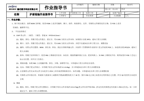 炉前检验作业指导书