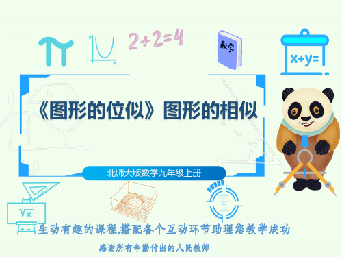 北师大版数学九年级上册《图形的位似》图形的相似