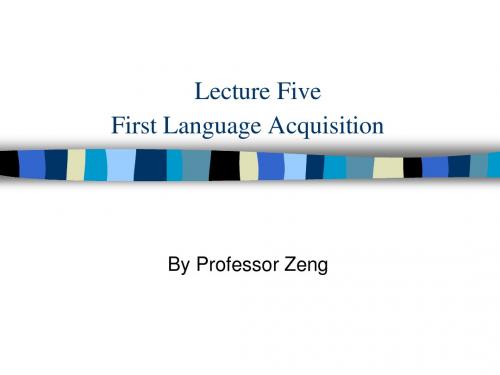 应用语言学Lecture Five