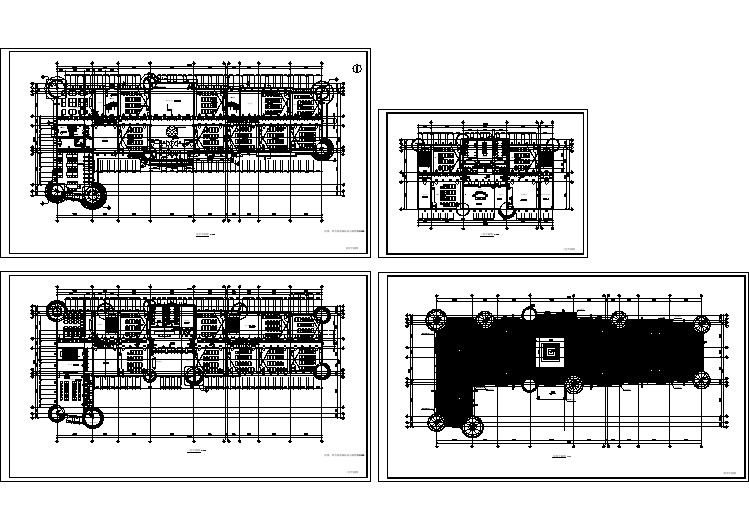 泉州市某中学3500平米三层框架结构教学楼平面设计CAD图纸