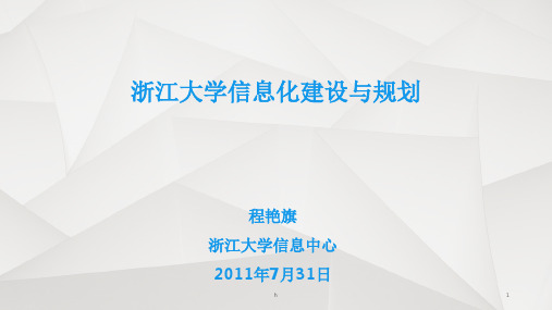 浙江大学信息化建设与规划2011