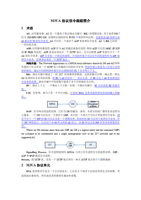 M3UA协议信令跟踪简介