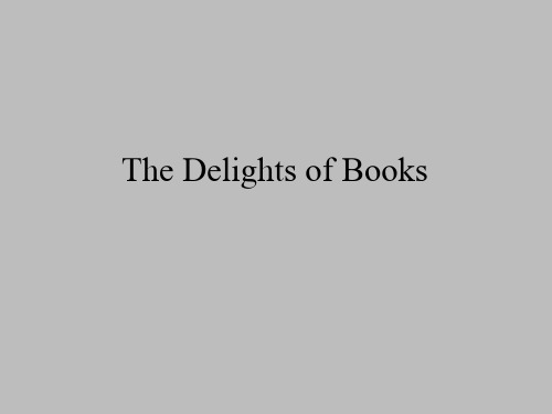 重大版高中英语必修10：The Delights of Books