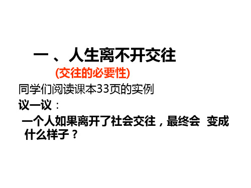 八年级政治交往伴一生一生在交往(PPT)3-1