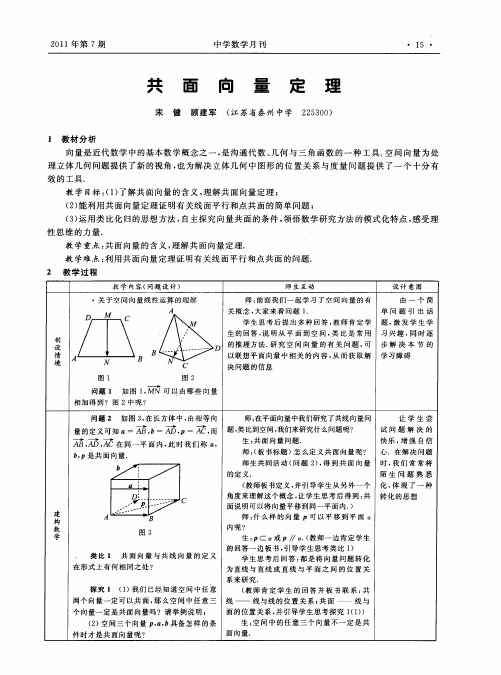 共面向量定理