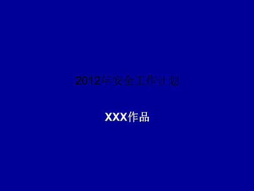 2012年安全工作计划