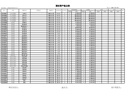 固定资产盘点表.xls