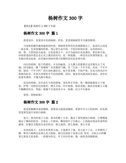 杨树作文300字