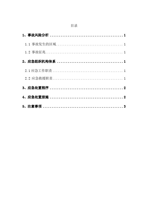 车辆伤害现场处置方案