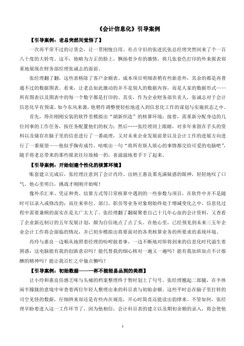 《会计信息化》引导案例