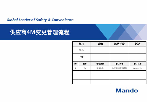 供应商4M变更业务流程标准化