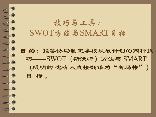 SWOT方法与SMART目标7