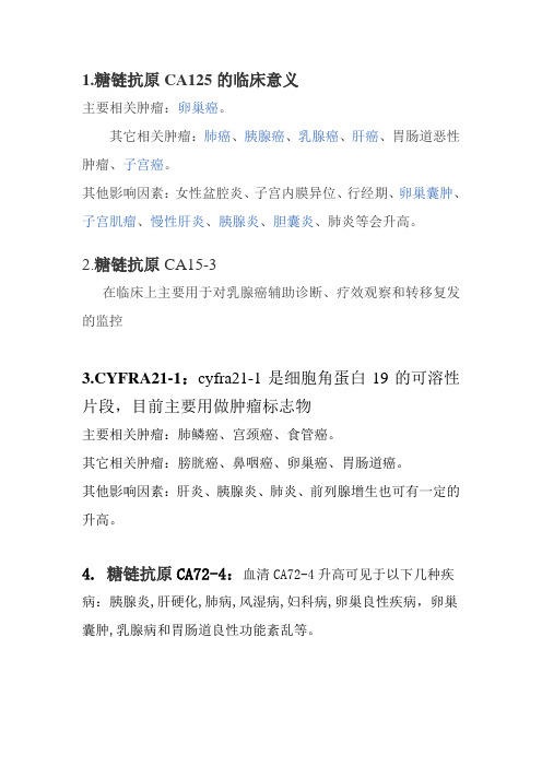 CA125的临床意义