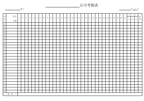 2022年考勤表(通用版)