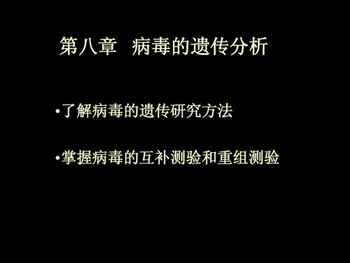 第8章 病毒的遗传分析[1]