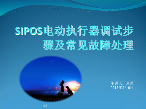 SIPOS电动执行器调试步骤及常见故障处理ppt课件