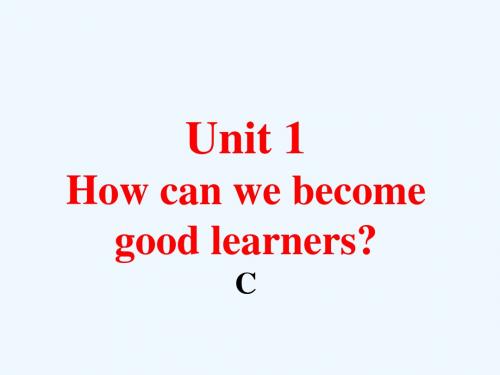 九年级英语全册口头表达专练Unit1HowcanwebecomegoodlearnersC课件新版人教新目标版