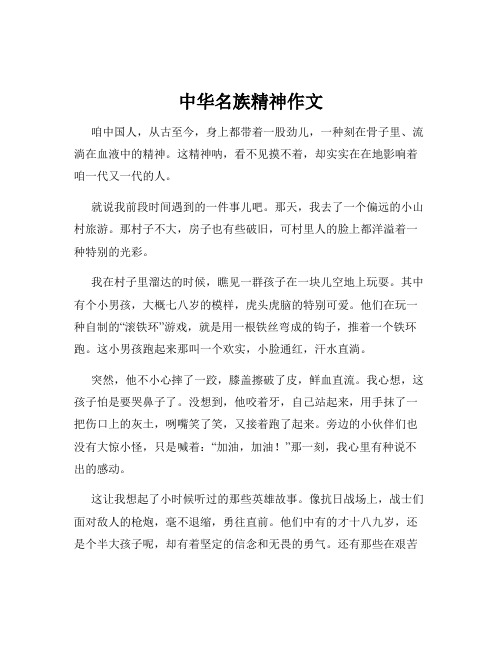 中华名族精神作文