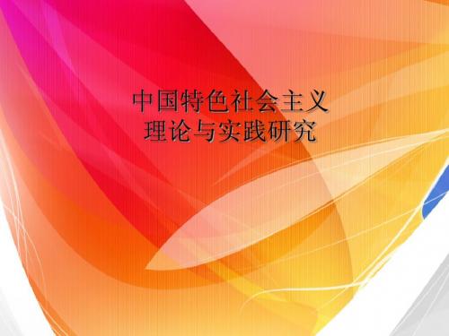 中国特色社会主义理论与实践研究