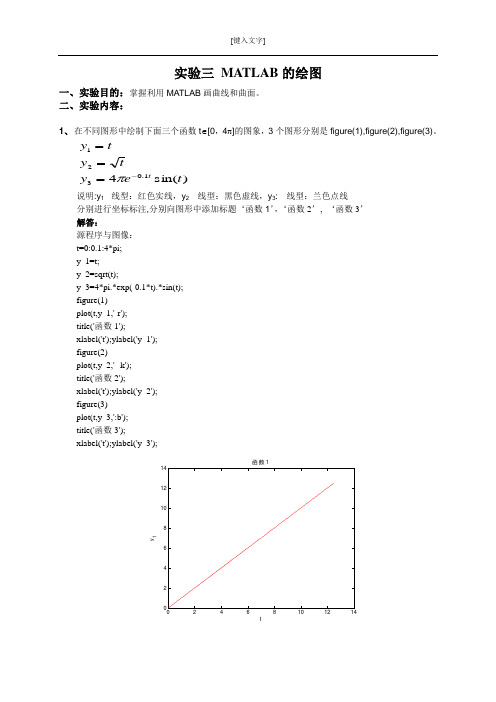 matlab基础作图实例