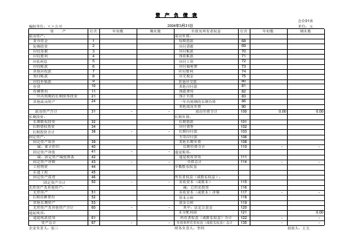 自动编制现金流量表(最新版)空