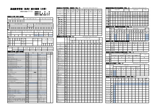 2015年小学报表