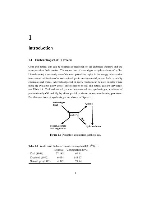 Fischer-Tropsch process