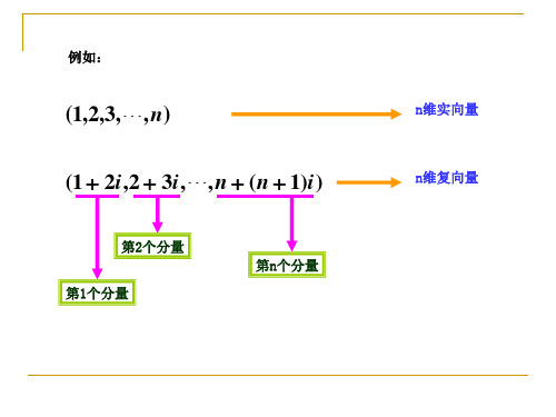 31,2  n维向量及其运算  向量组的线性相关性