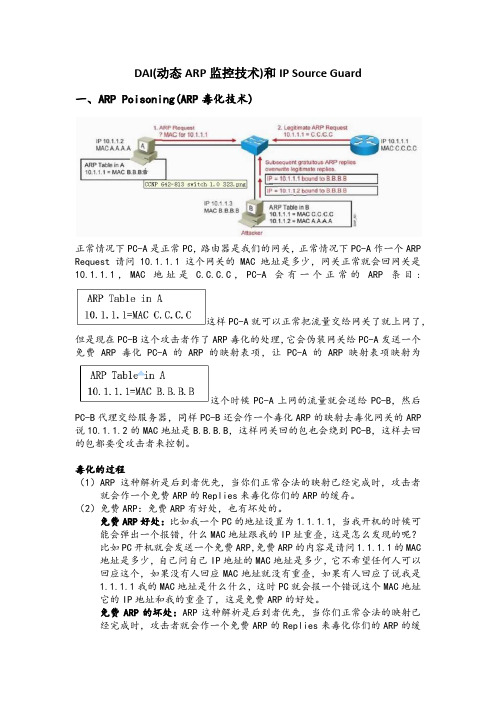 DAI(动态ARP监控技术)和IP Source Guard