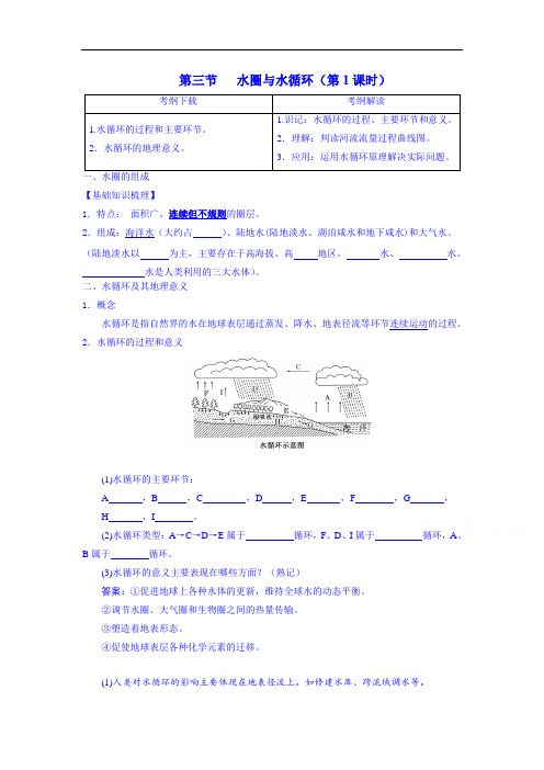 高中地理-水圈与水循环1 最新