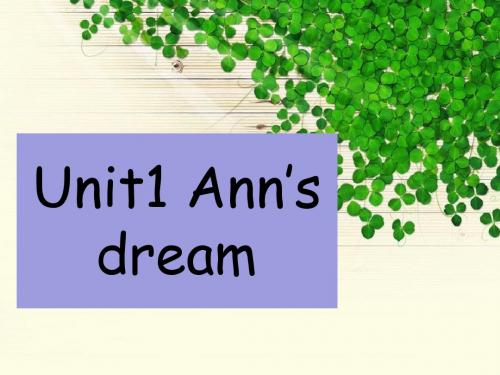 Unit1 Ann's dream 课件-公开课-优质课(北师大版一起精品五上)